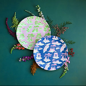 Harlem Toile Platters - Sheila Bridges