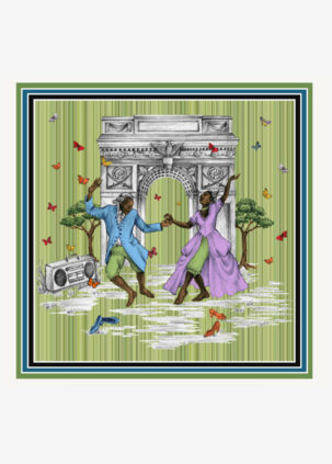 Harlem Toile de Jouy Silk Scarf